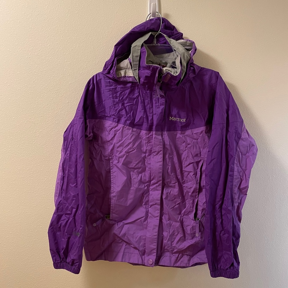 Marmot girls youth L waterproof raincoat